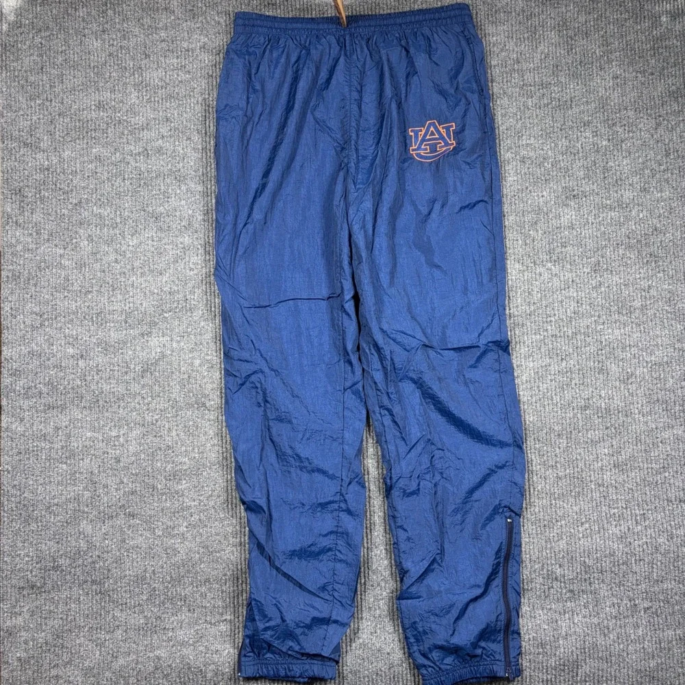 Auburn Tigers Track Pants Mens XL NCAA Navy Blue Nylon Mesh Lined Swish 4441